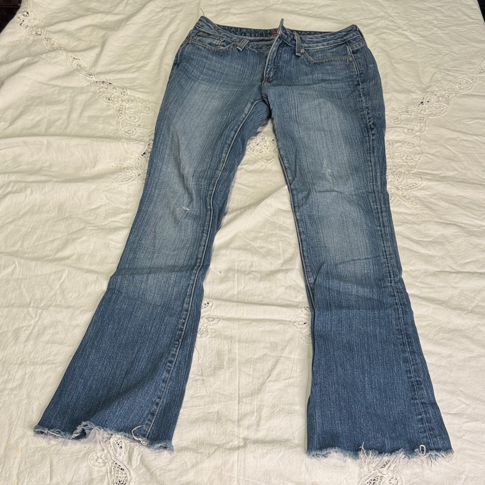 💠 Blue Cult Frayed Denim Flared Jeans VINTAGE - Size 29